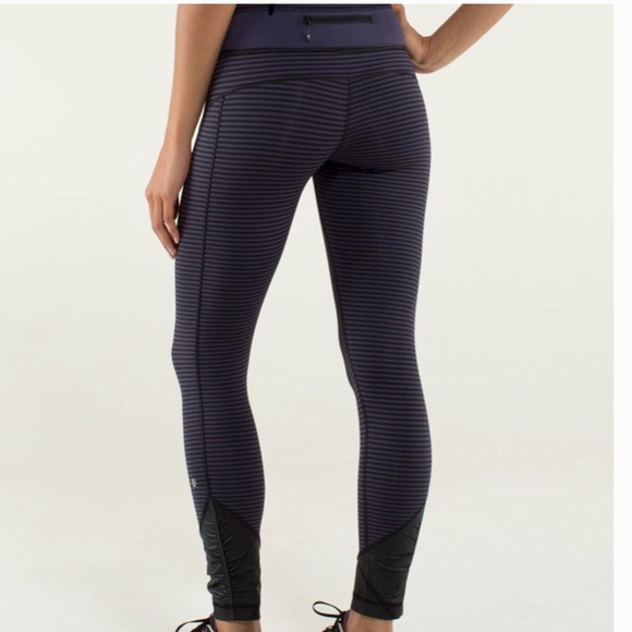Lululemon Pace Queen Tight Stripe Cadet Blue 6 - Picture 7 of 15